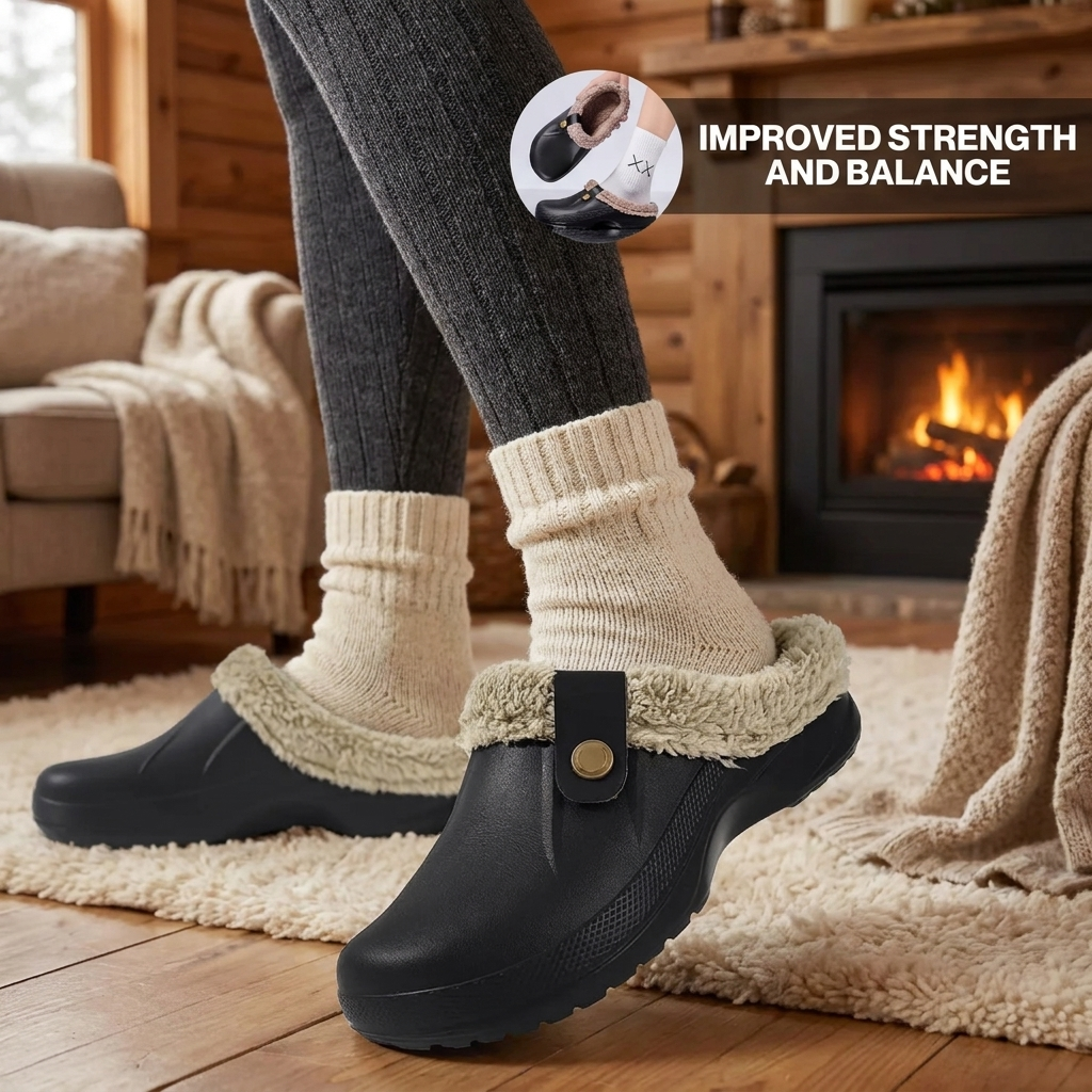 Cedar Fuzzy - Healthy & Non-Slip Comfort Clog Mules