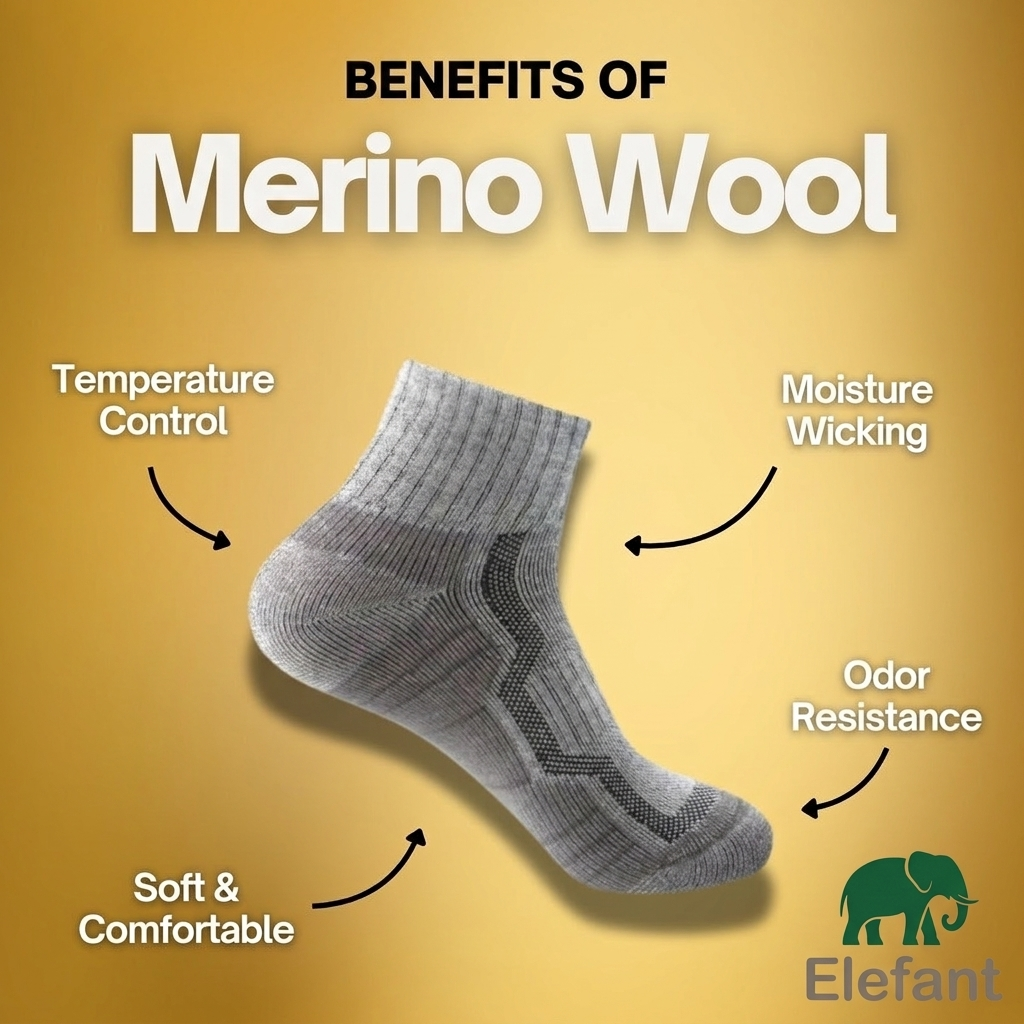 Elefant Moisture-Wicking Ankle Socks